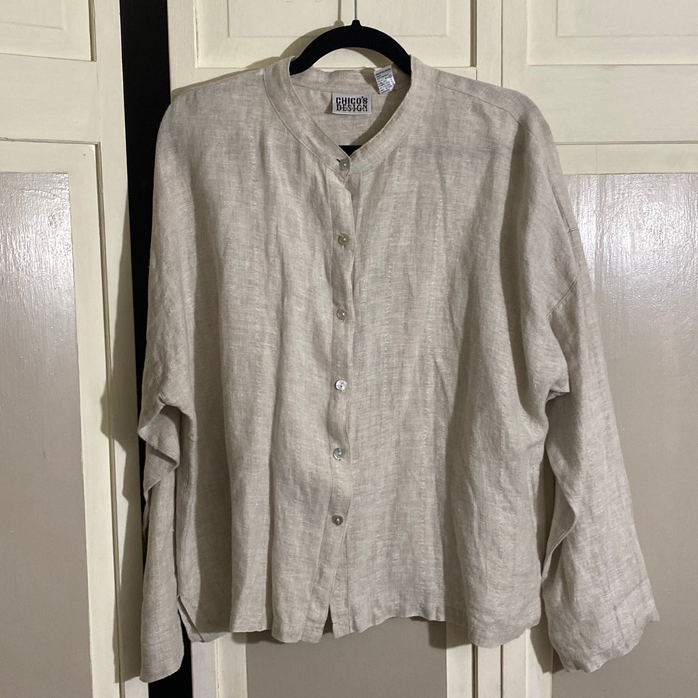 Chicos linen top size 3